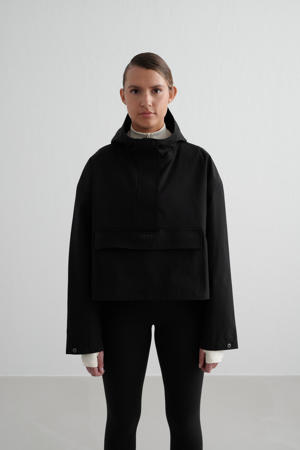 cropped anorak zwart