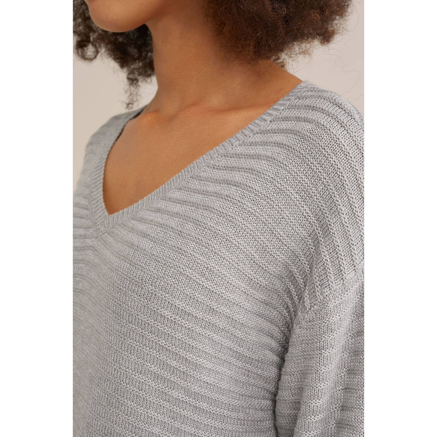 WE Fashion pullover grijs