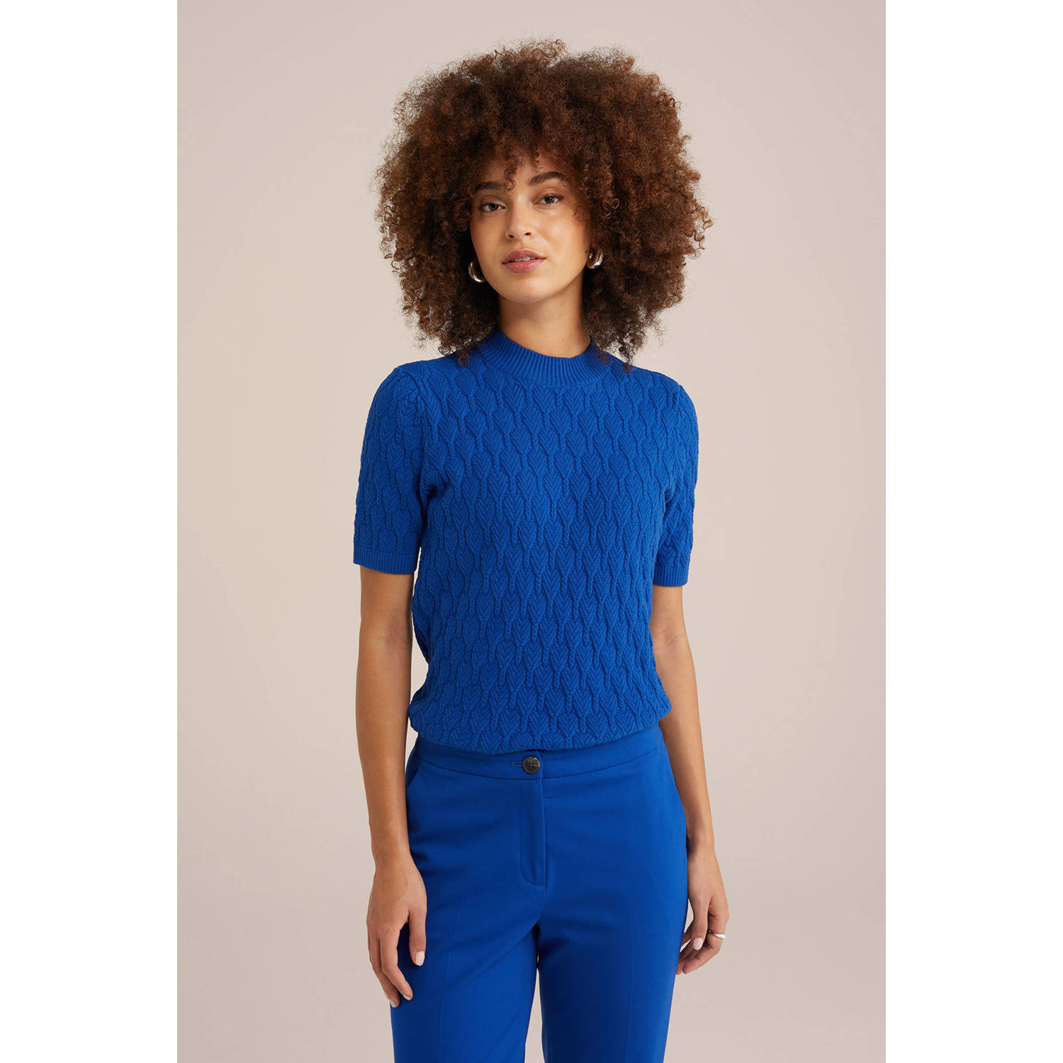 WE Fashion gebreide trui blauw