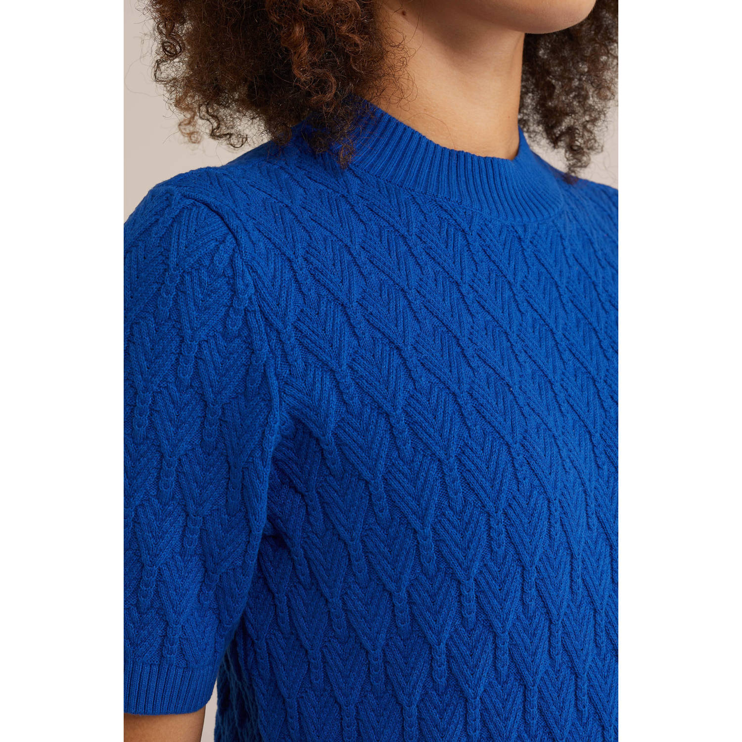 WE Fashion gebreide trui blauw