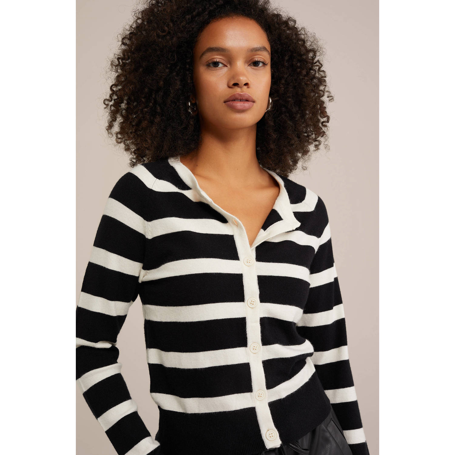 WE Fashion gebreid vest zwart