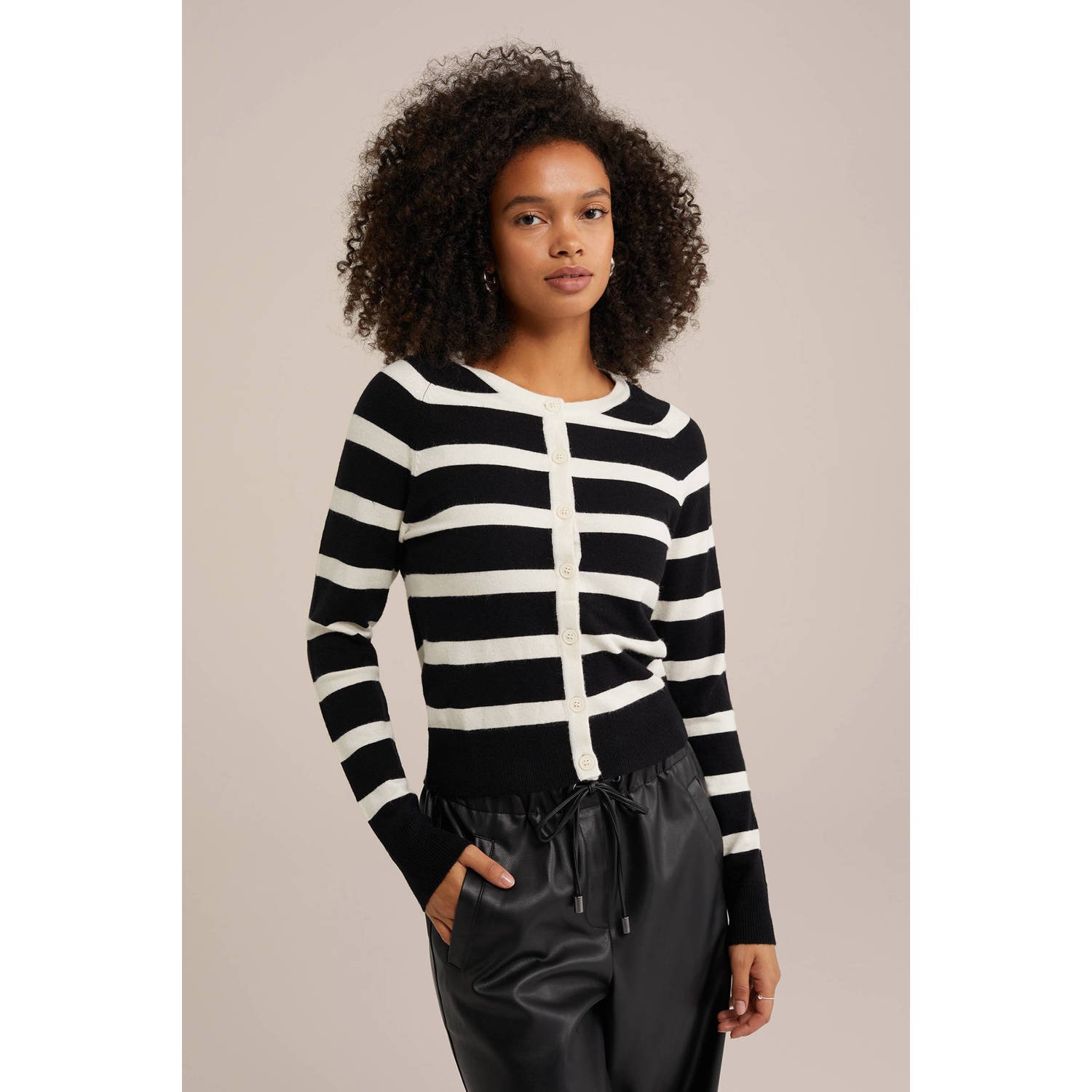 WE Fashion gebreid vest zwart