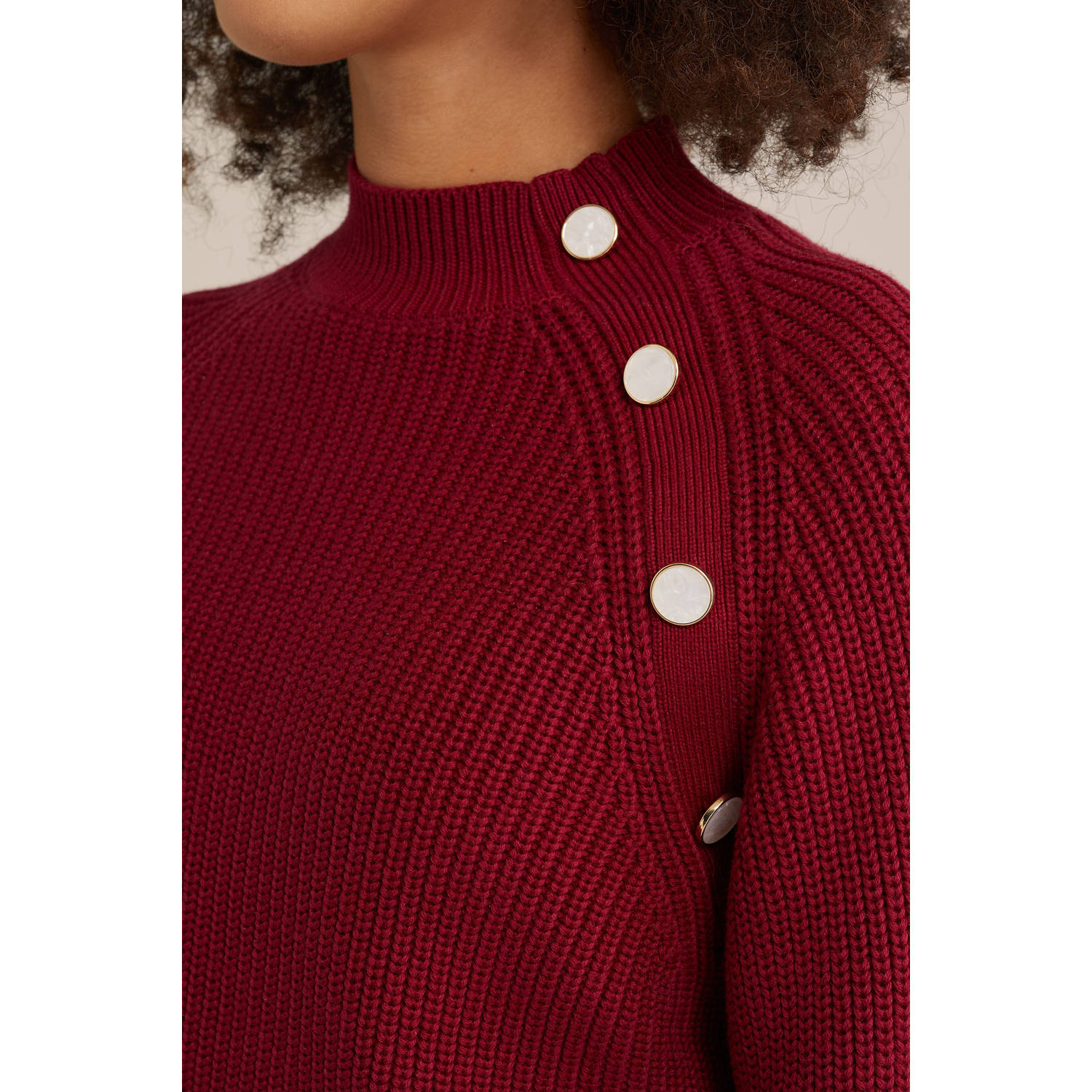 WE Fashion gebreide trui rood
