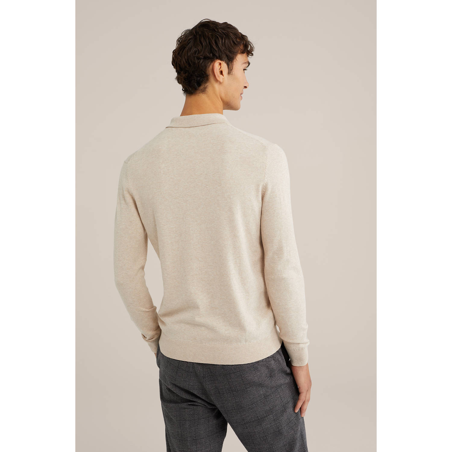 WE Fashion trui fijn gebreid beige