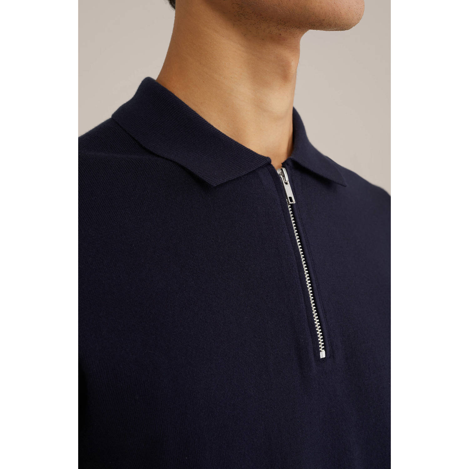 WE Fashion trui fijn gebreid donkerblauw
