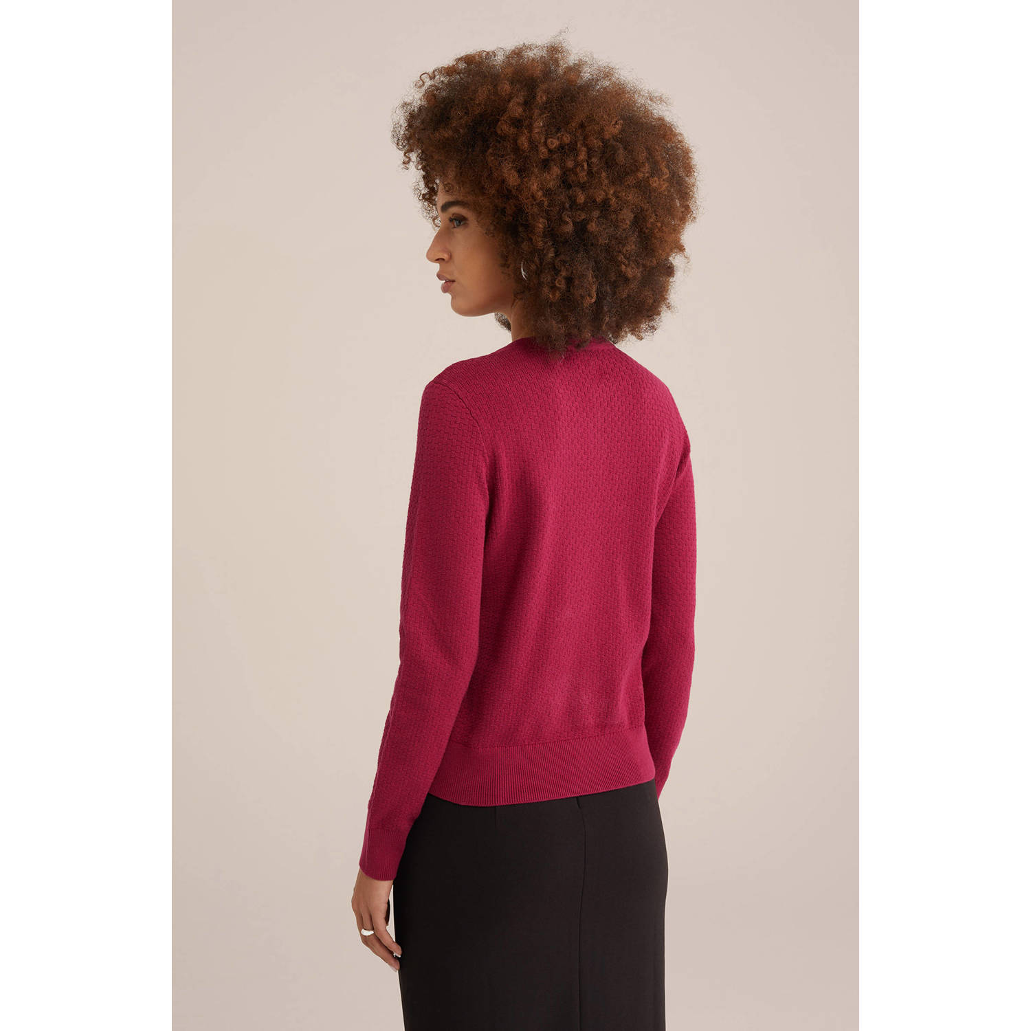 WE Fashion gebreid vest rood