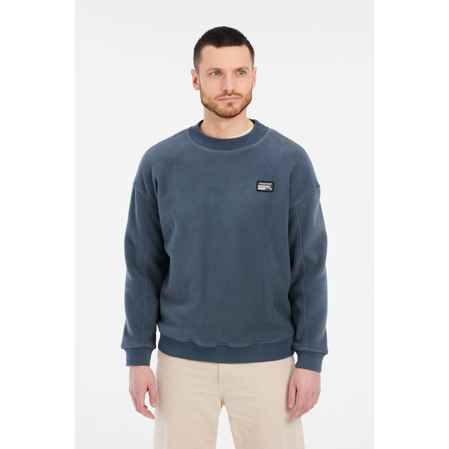 Protest sweater donkerblauw