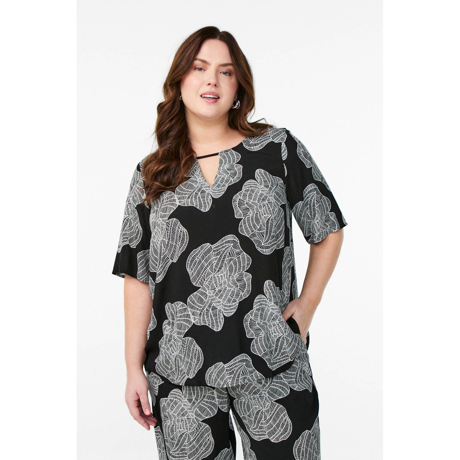 Zizzi top zwart
