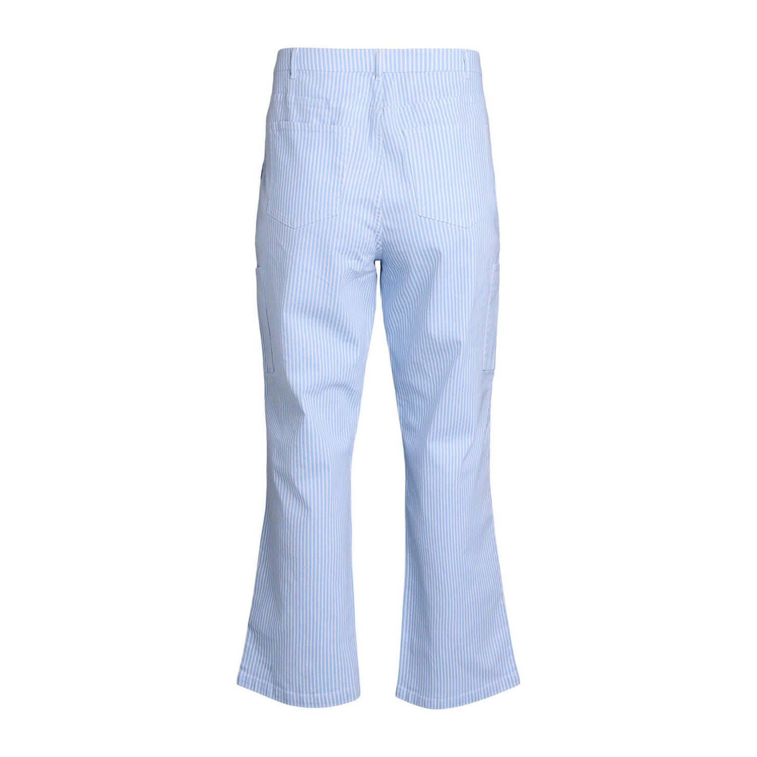 Zizzi wide leg high waist broek blauw
