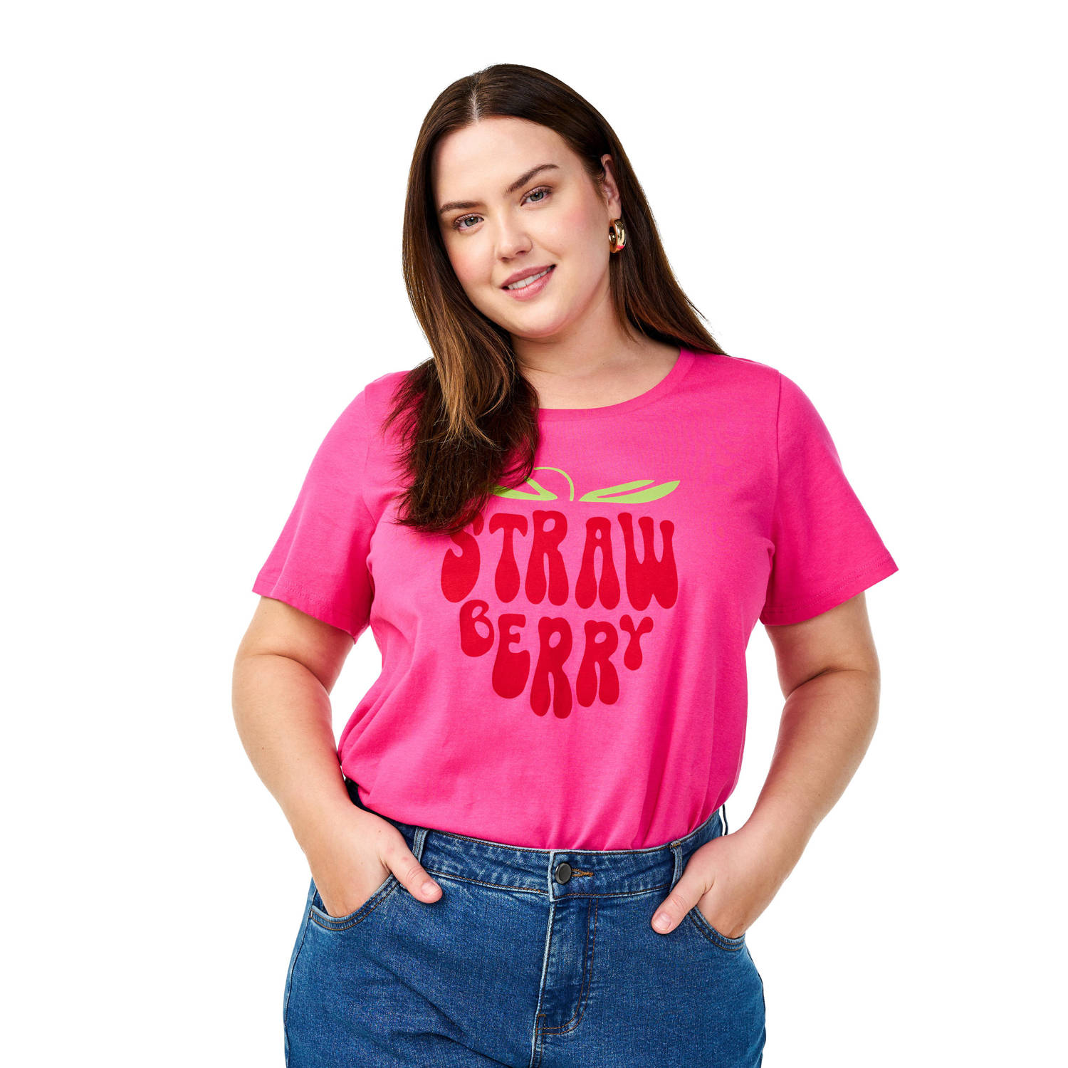 Zizzi T-shirt roze