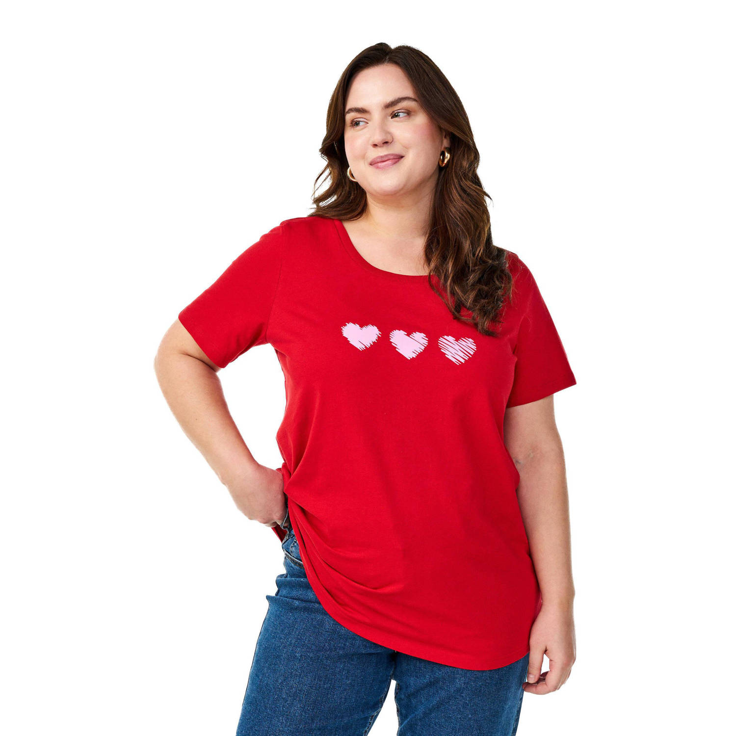 Zizzi T-shirt rood