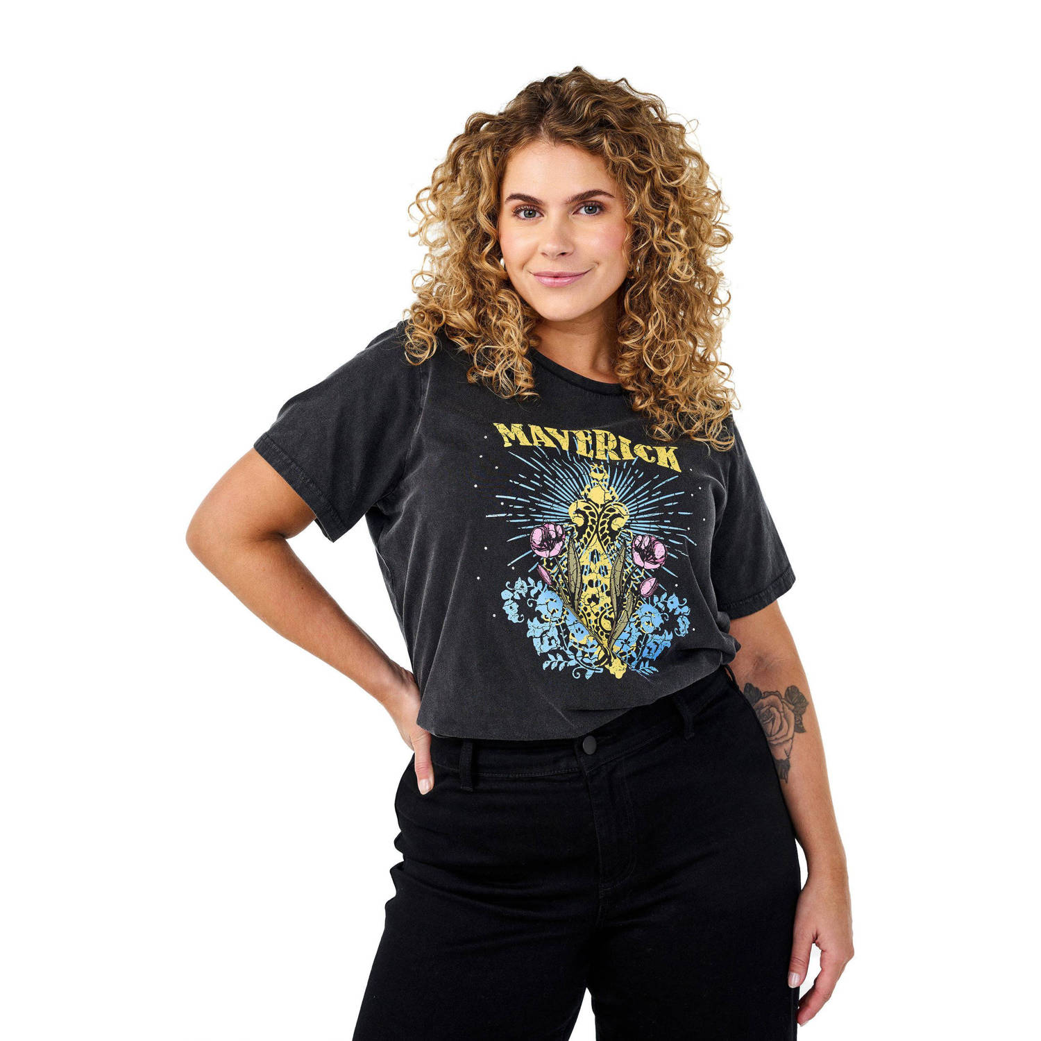 Zizzi T-shirt antraciet