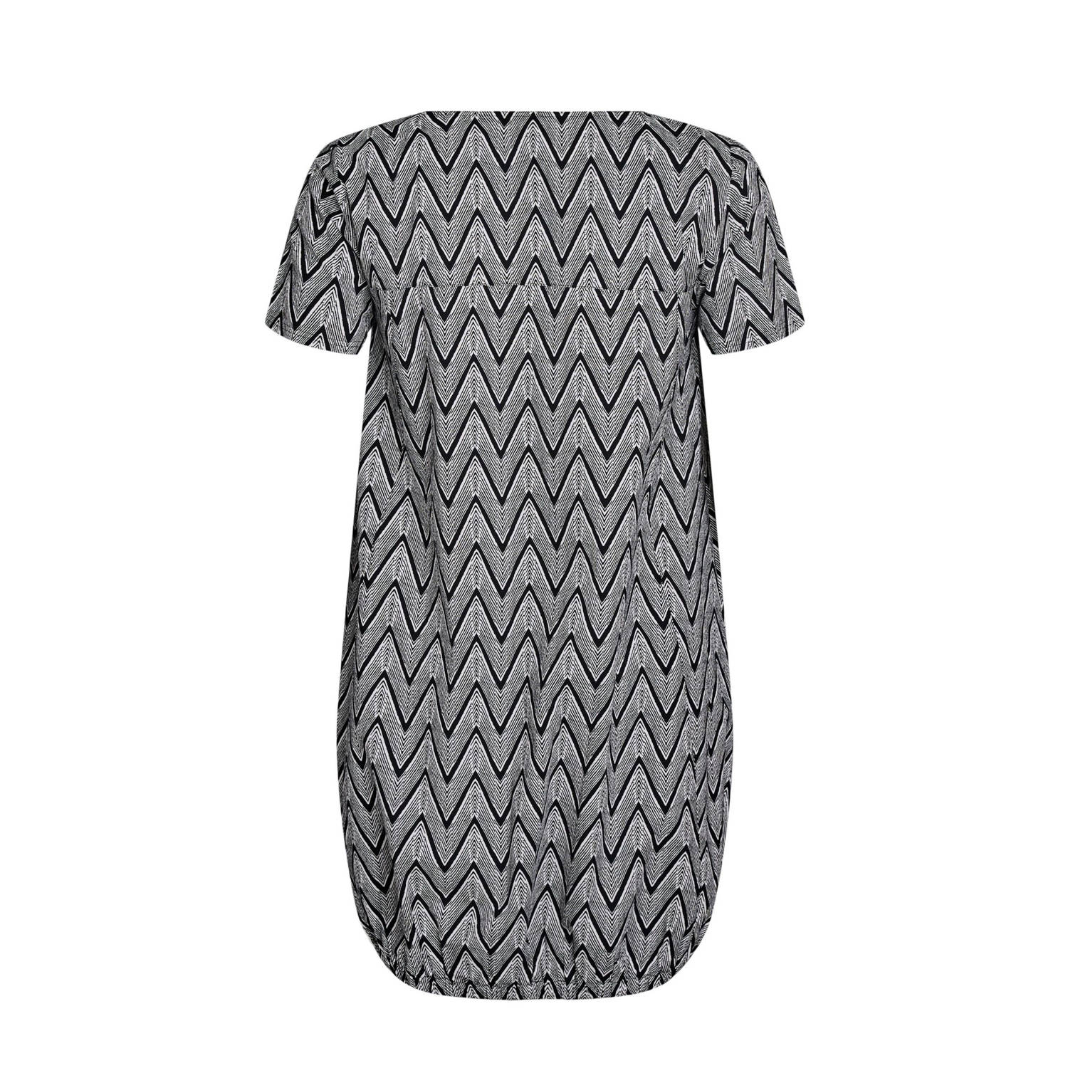 Zizzi t-shirtjurk korte jurk grijs