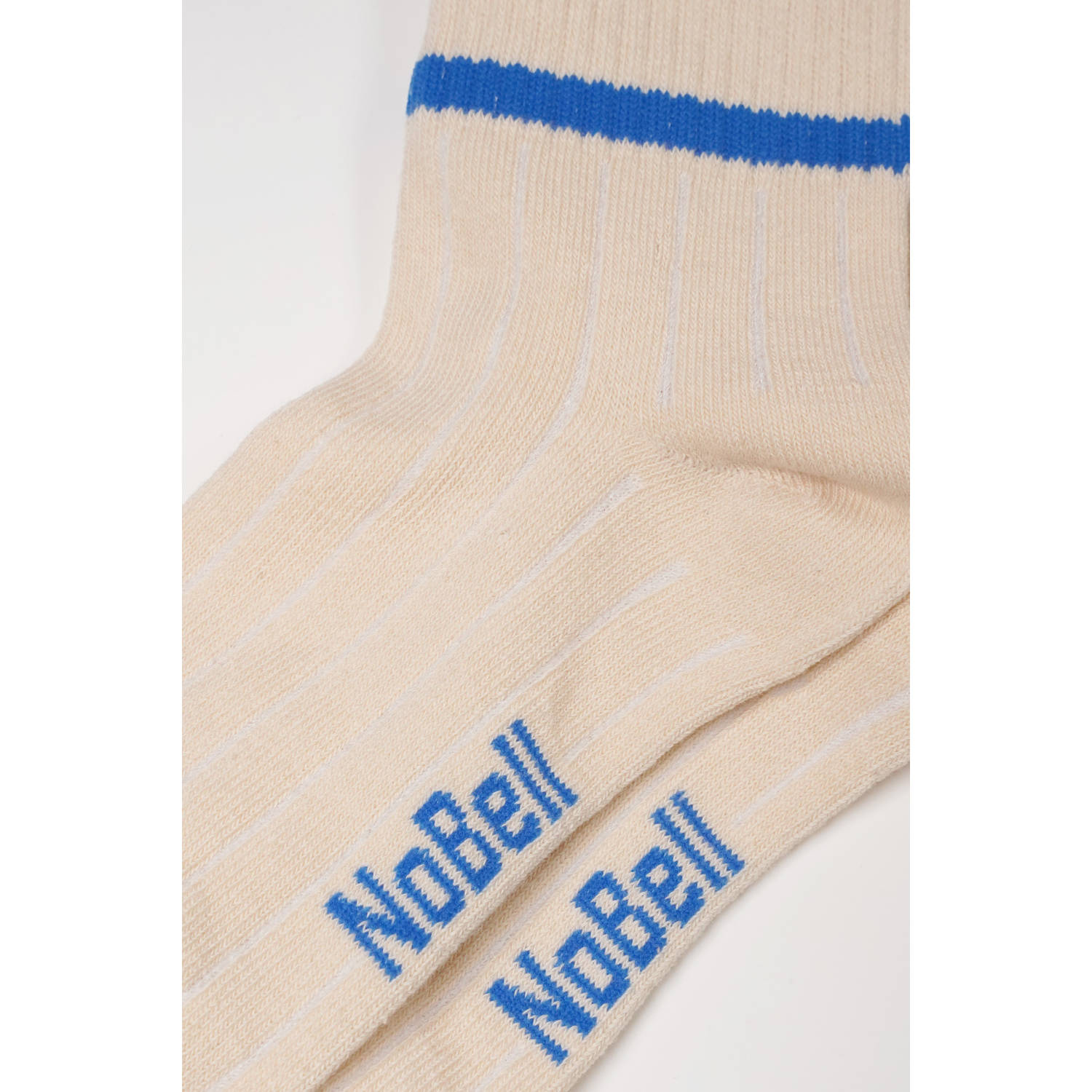 NoBell sokken ivoor blauw