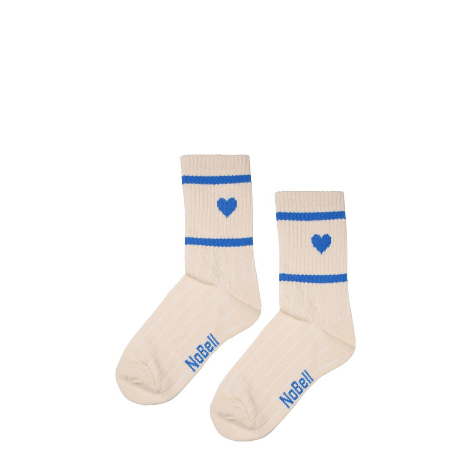 NoBell sokken ivoor blauw