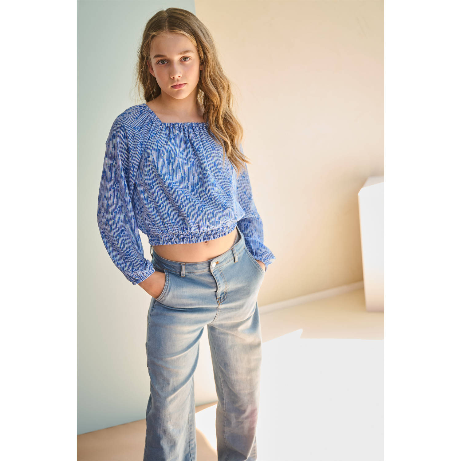 NoBell cropped top blauw