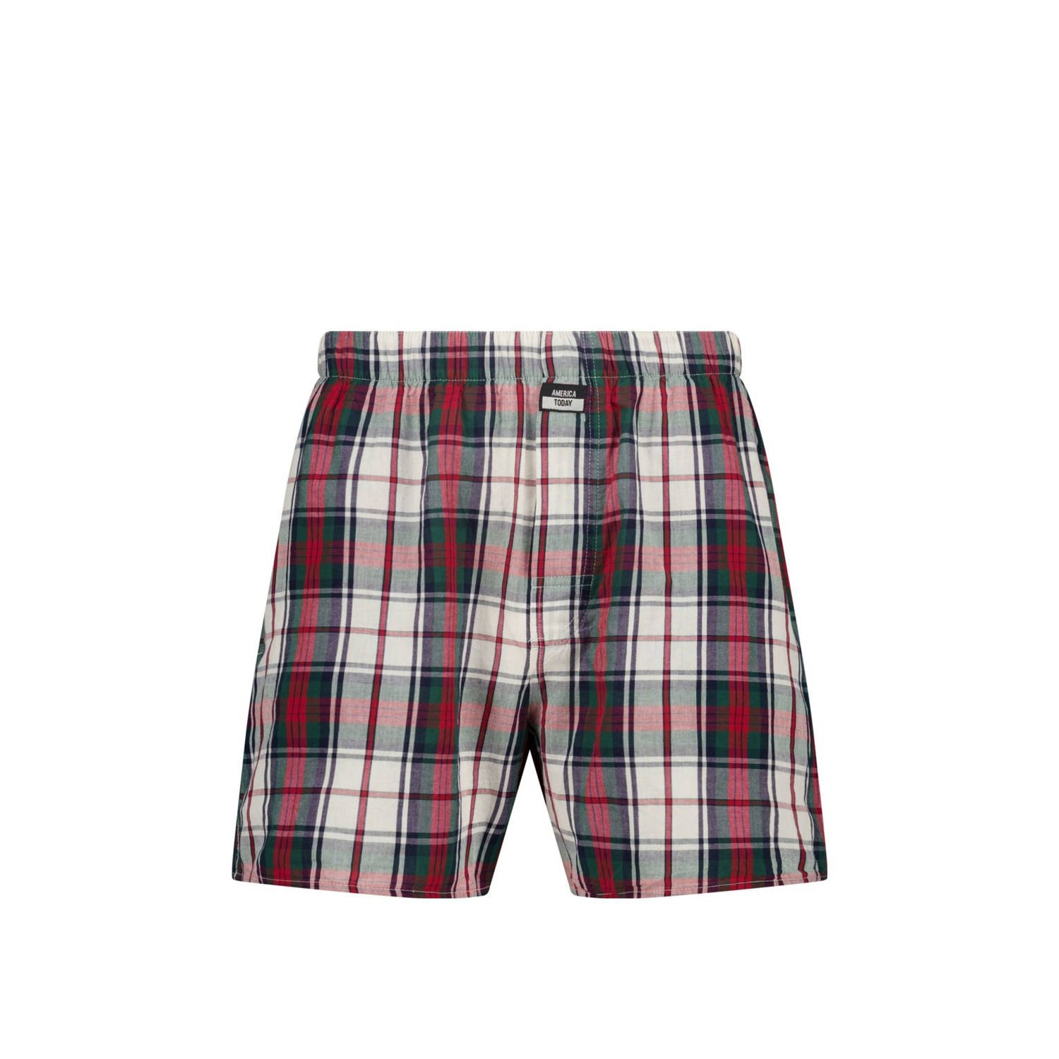 America Today wijde boxershort Thomas rood groen wit