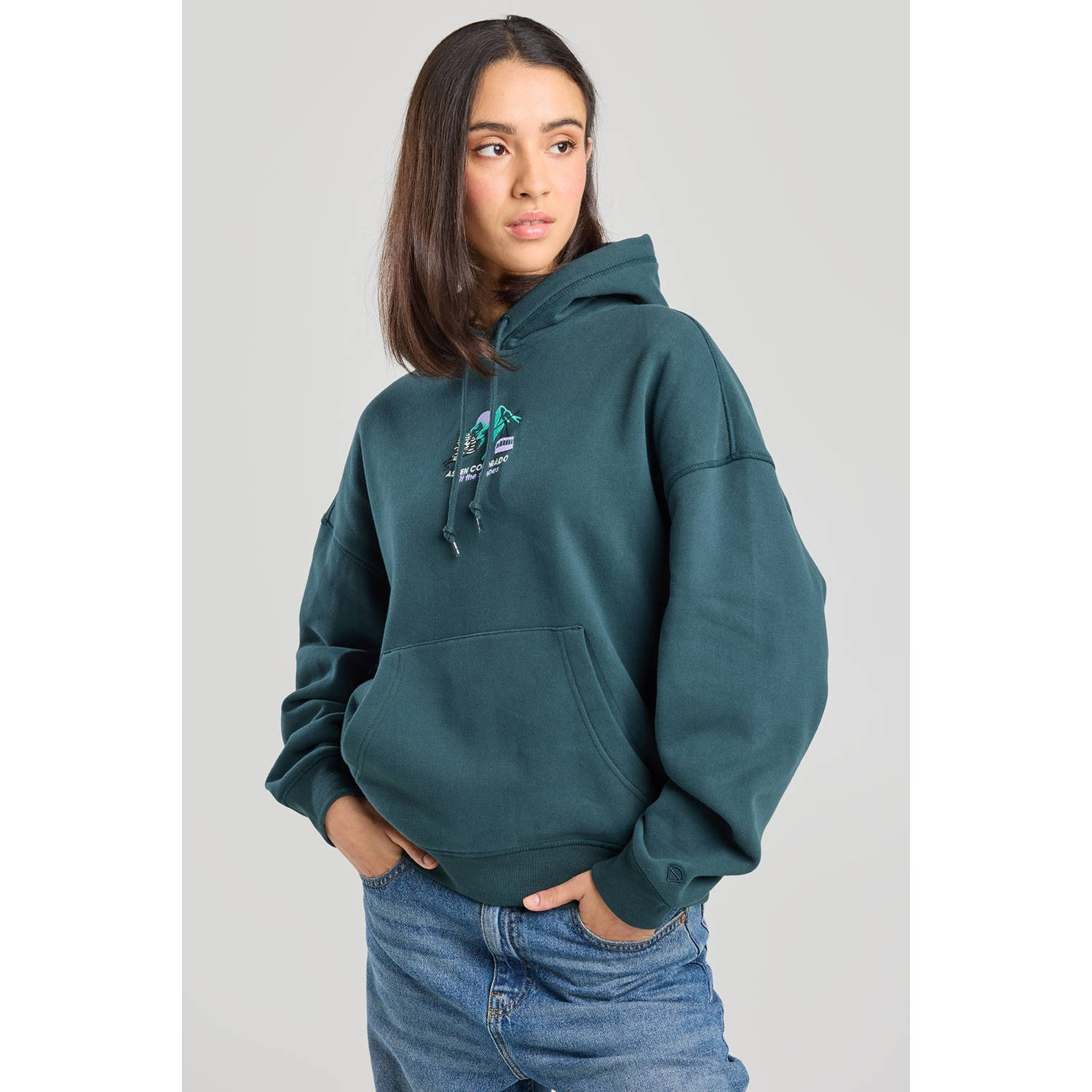 America Today hoodie donkergroen