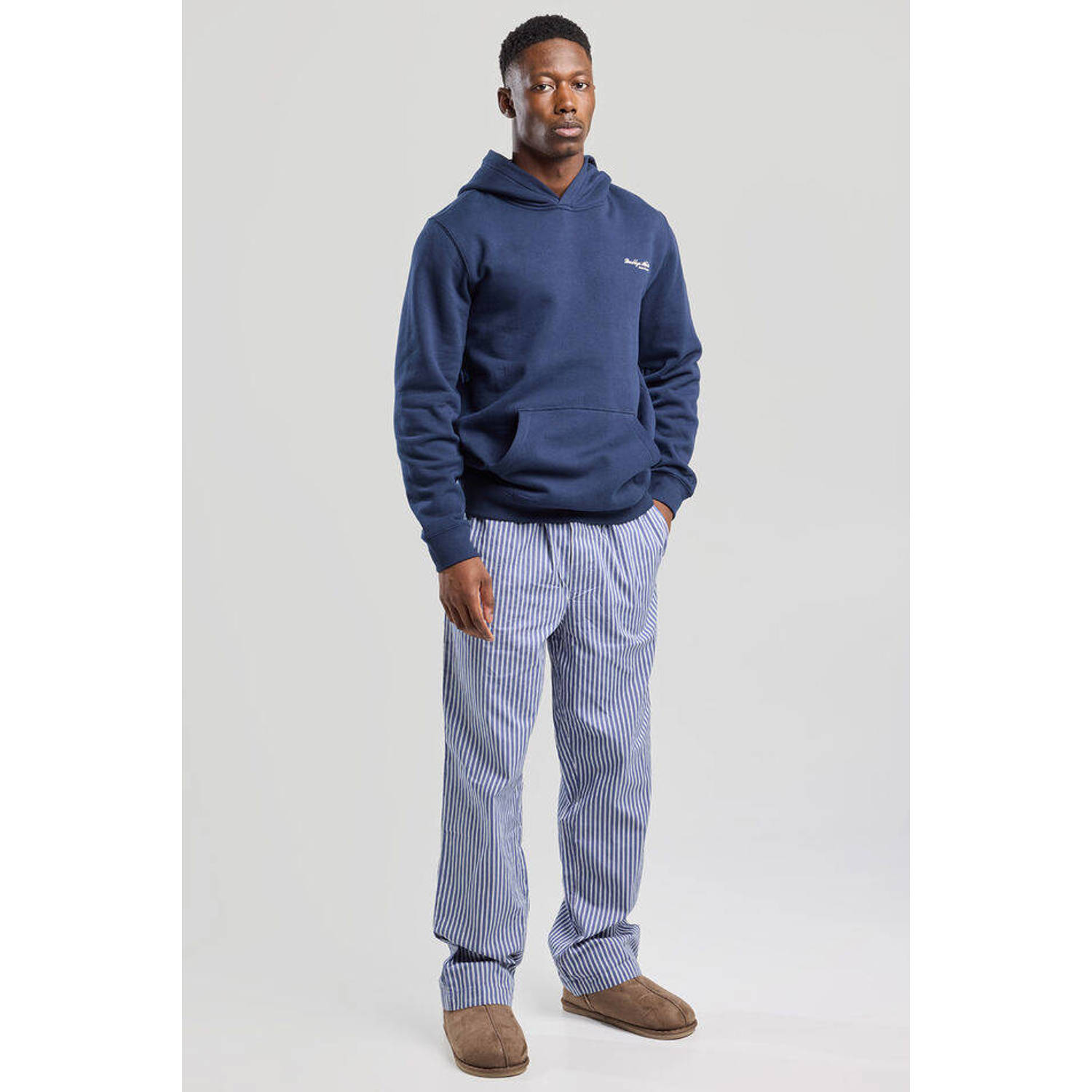 America Today pyjamabroek Lio blauw wit