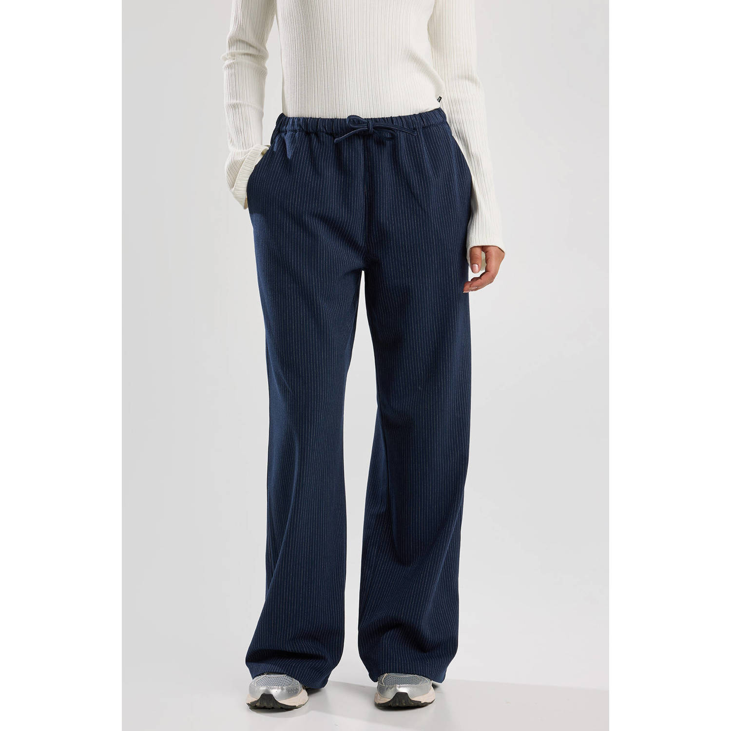 America Today straight regular waist casual broek marine