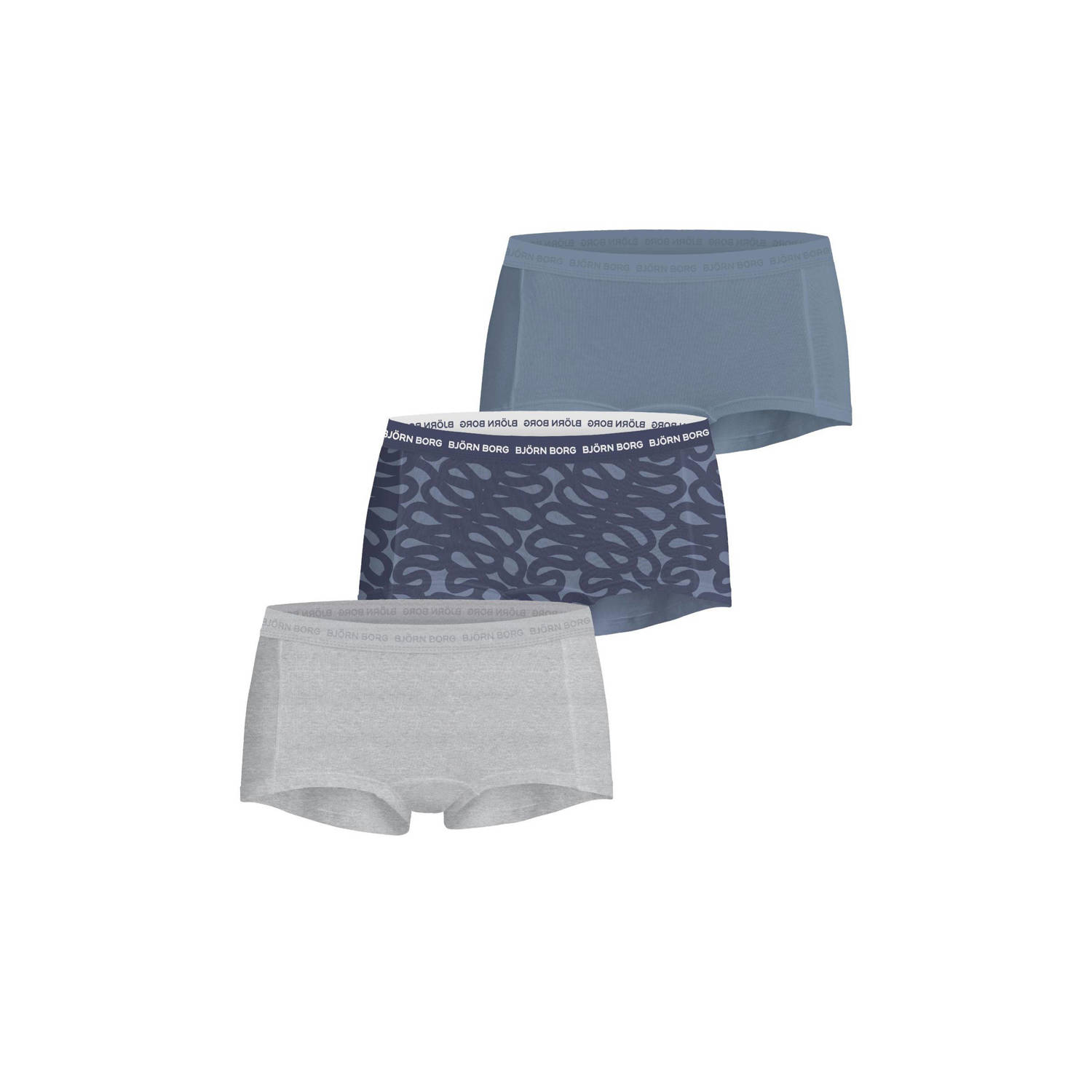 Björn Borg short (set van 3) blauw grijs