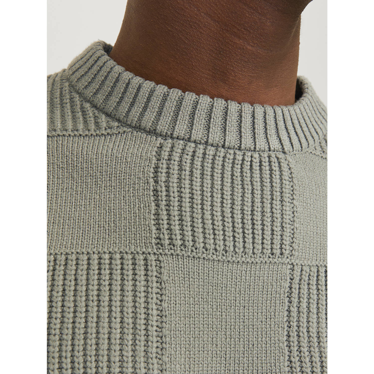 JACK & JONES PREMIUM trui fijn gebreid groen