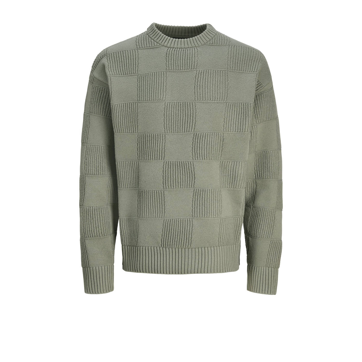 JACK & JONES PREMIUM trui fijn gebreid groen