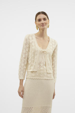crochet vest ecru