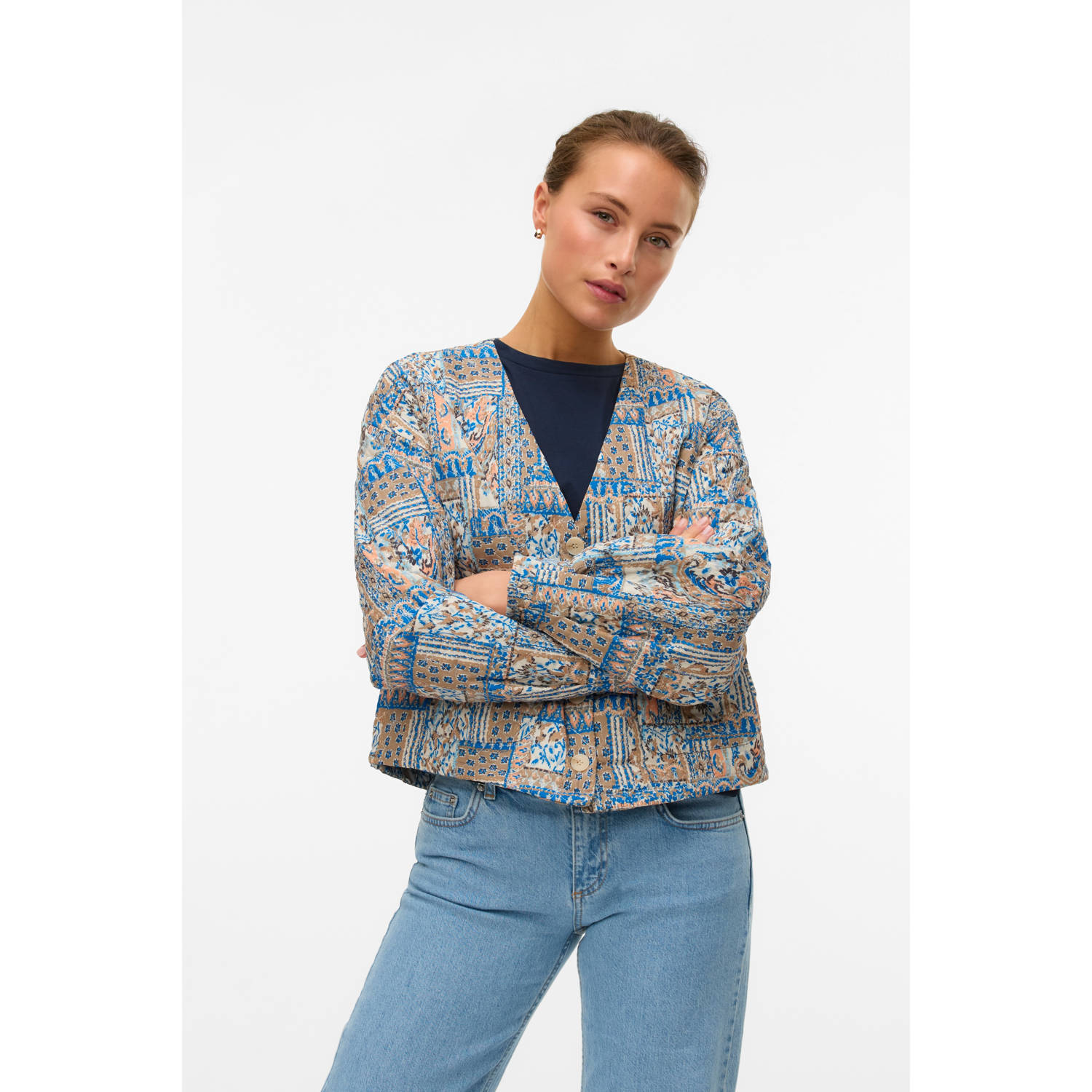 VERO MODA jasje quilted blauw