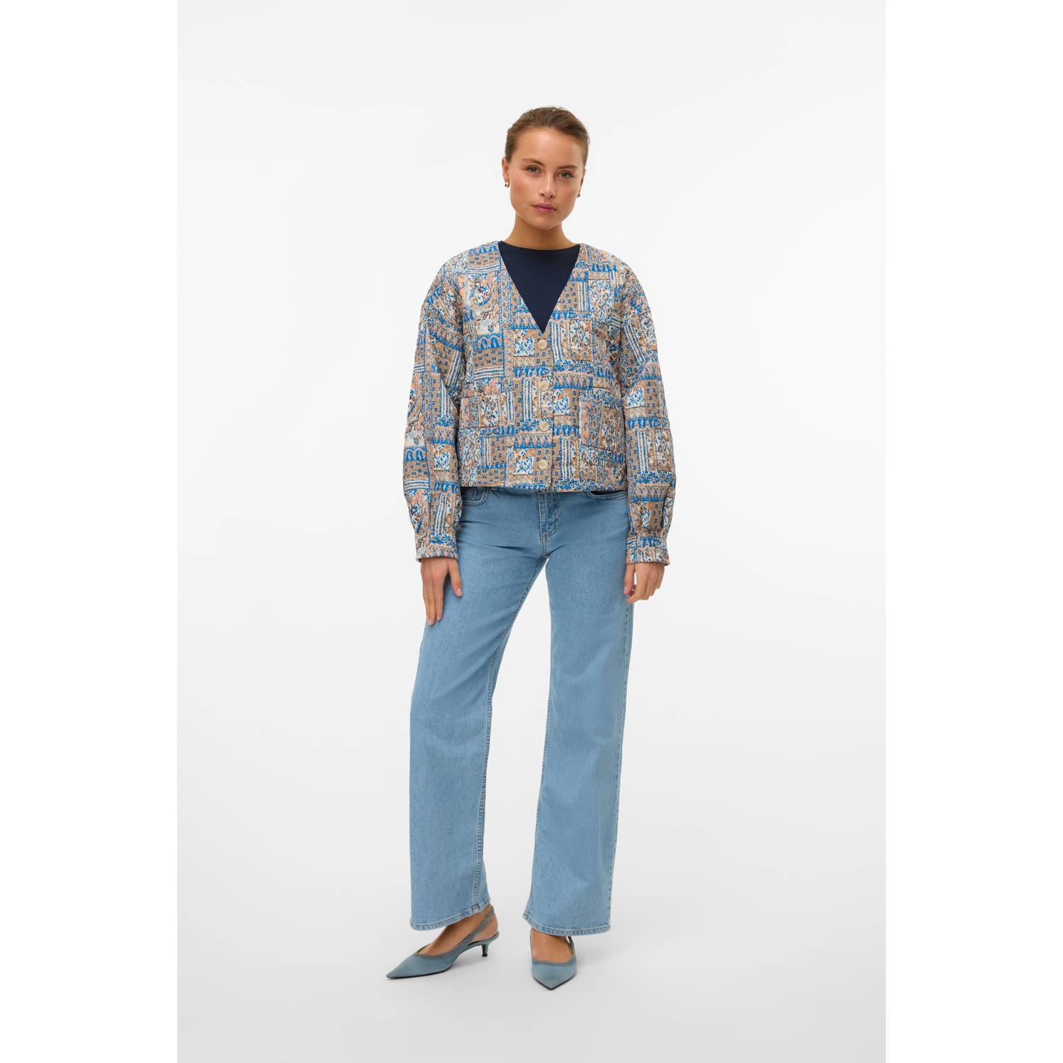 VERO MODA jasje quilted blauw