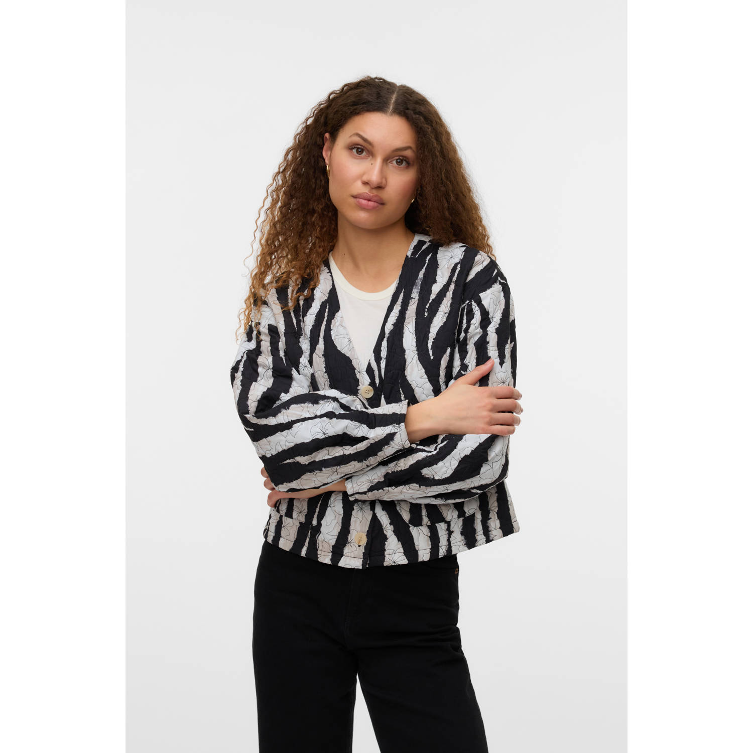 VERO MODA jasje quilted zwart
