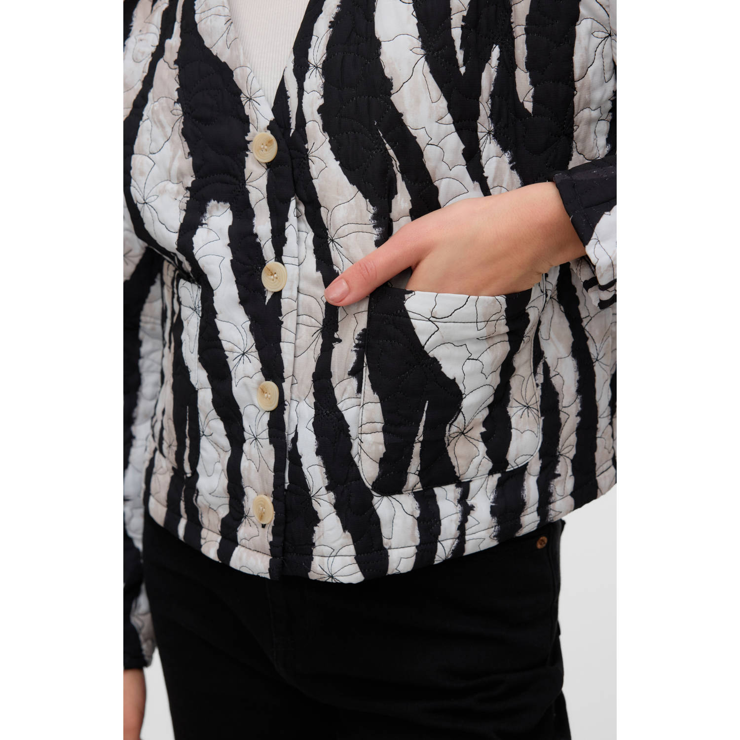 VERO MODA jasje quilted zwart
