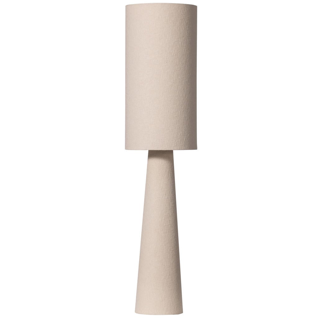 WOOOD WOOOD Loft Vloerlamp - Metaal/Bouclé - Naturel Met Stippen 130xØ30 cm