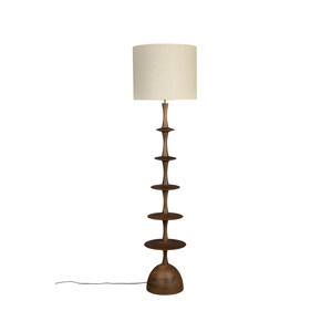 Cath vloerlamp Hout Bruin