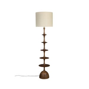Cath vloerlamp Hout Bruin