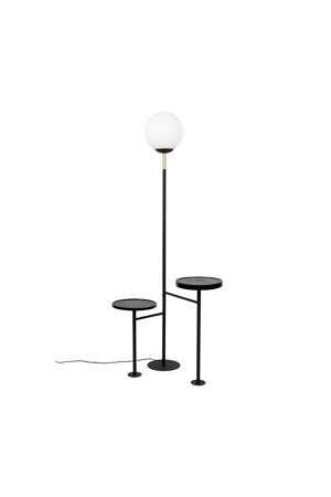 Orion vloerlamp/ staande lamp met bijzettafel - Zwart 