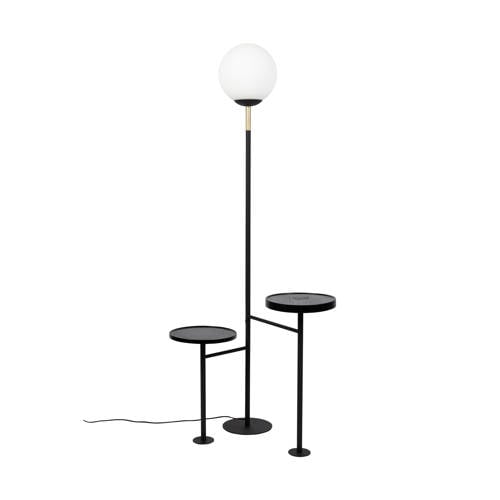 Zuiver Orion vloerlamp/ staande lamp met bijzettafel - Zwart afbeelding