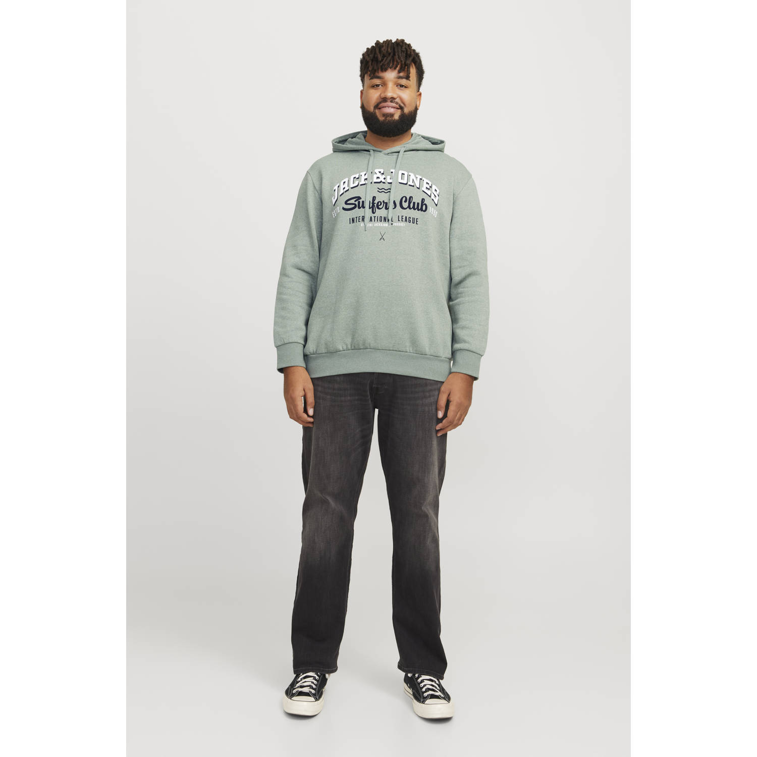 Jack & Jones PlusSize Hoodie JJELOGO SWEAT HOOD 2 COL 24 25 NOOS PLS