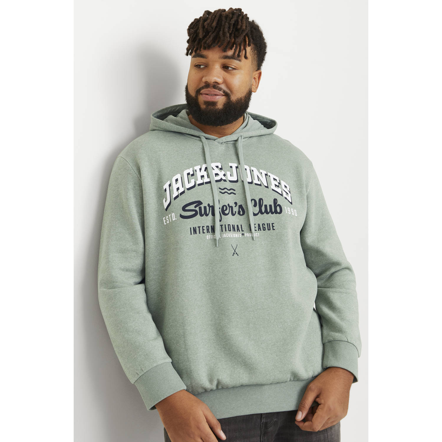JACK & JONES PLUS SIZE hoodie groen