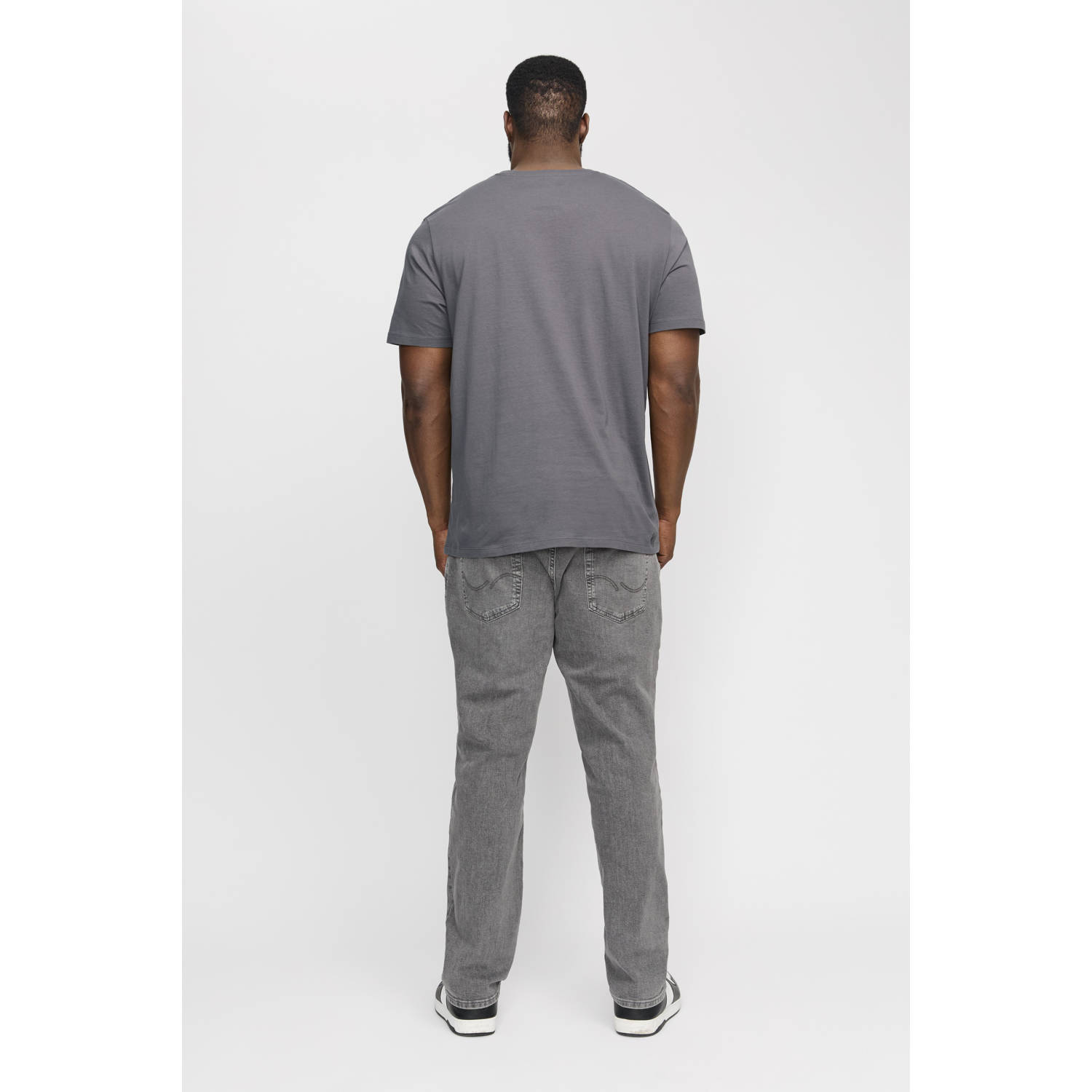 JACK & JONES PLUS SIZE T-shirt grijs