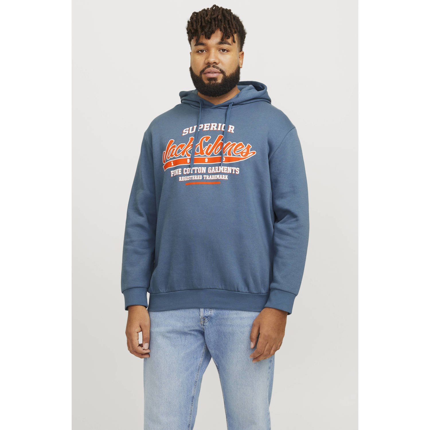 Jack & Jones PlusSize Hoodie JJELOGO SWEAT HOOD 2 COL 24 25 NOOS PLS