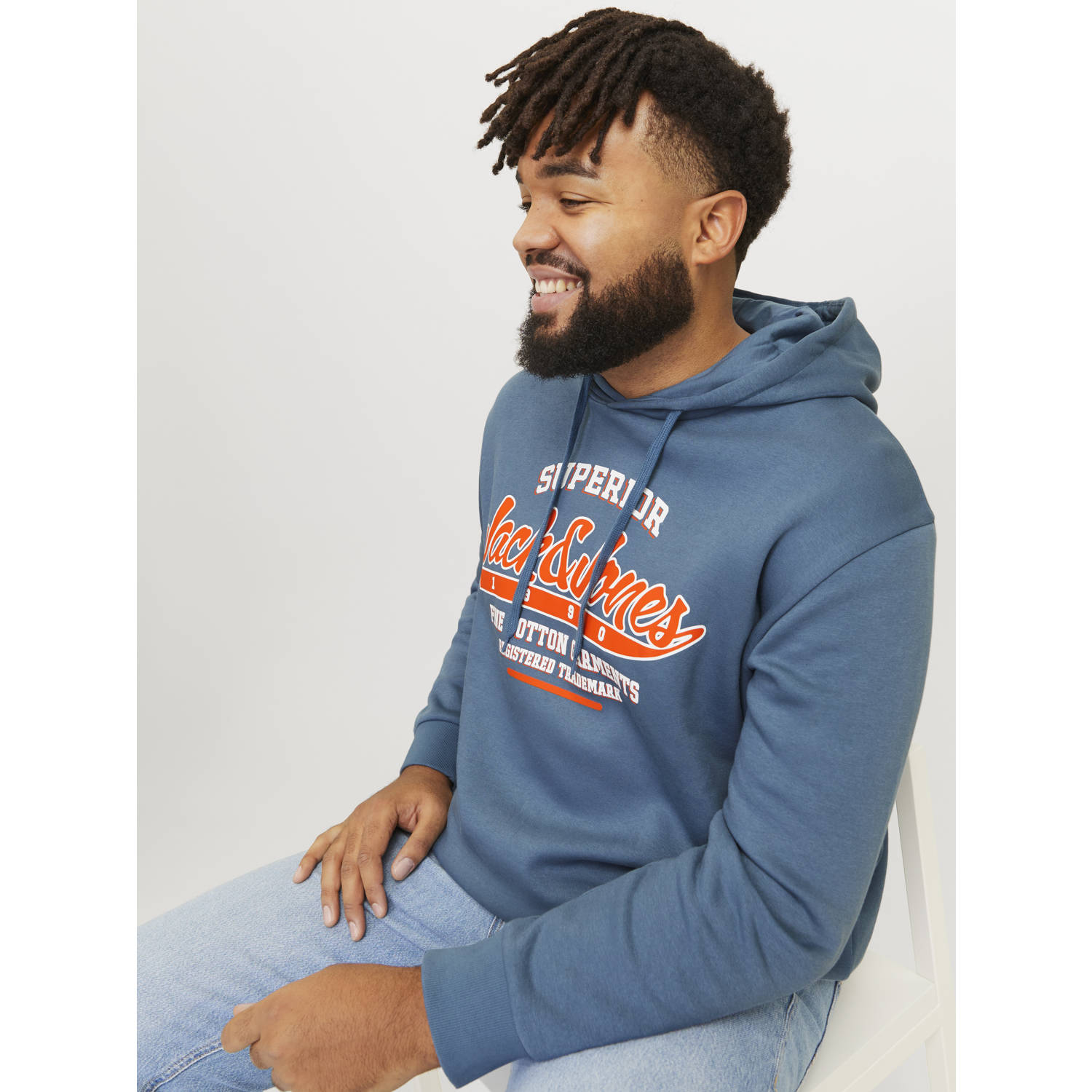 JACK & JONES PLUS SIZE hoodie blauw