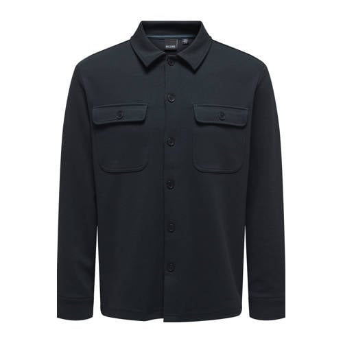 ONLY & SONS regular fit overshirt donkerblauw afbeelding