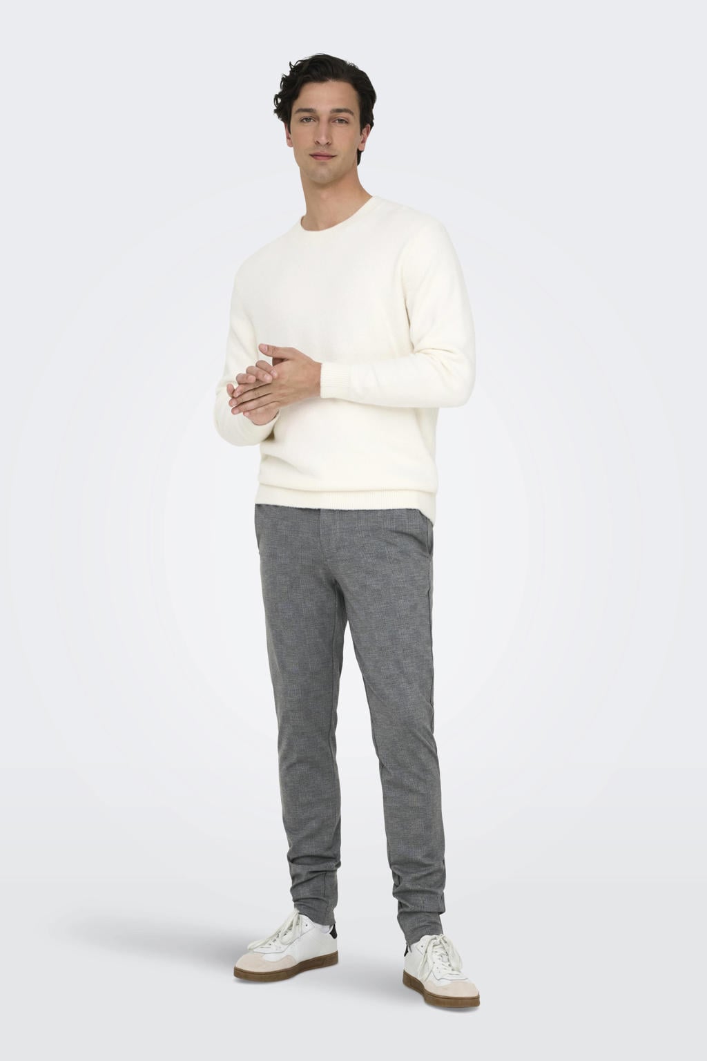 ONLY & SONS slim chino grijs