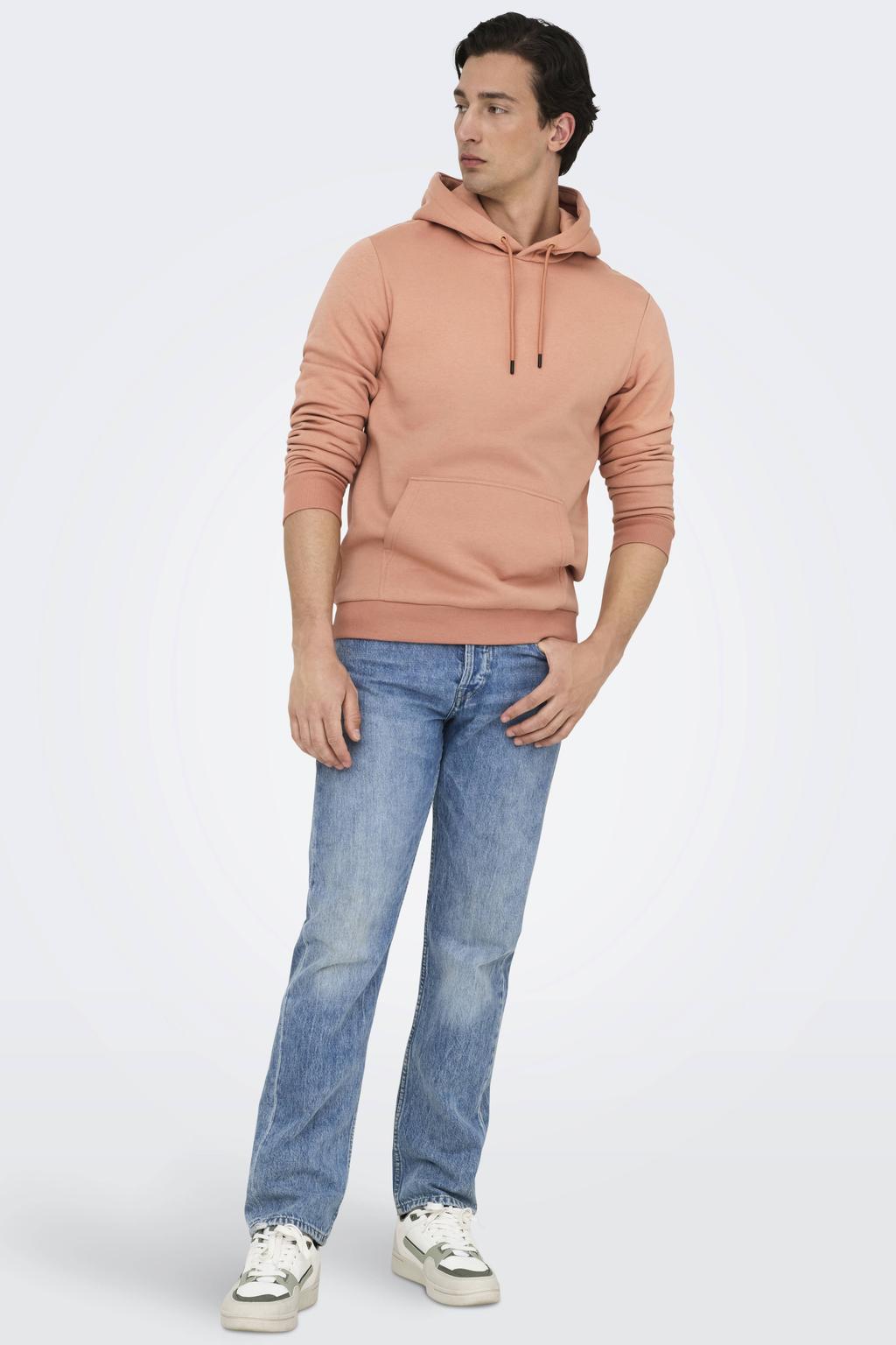 ONLY & SONS hoodie zalm