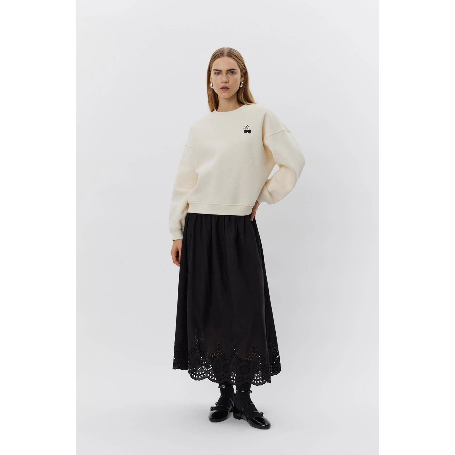 Sofie Schnoor Elisw Sweatshirt Off White Beige Dames