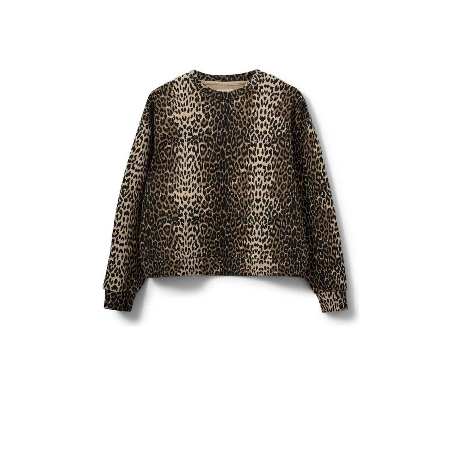 Sofie Schnoor Luipaardprint Sweatshirt Elisw Lichtbruin Brown Dames