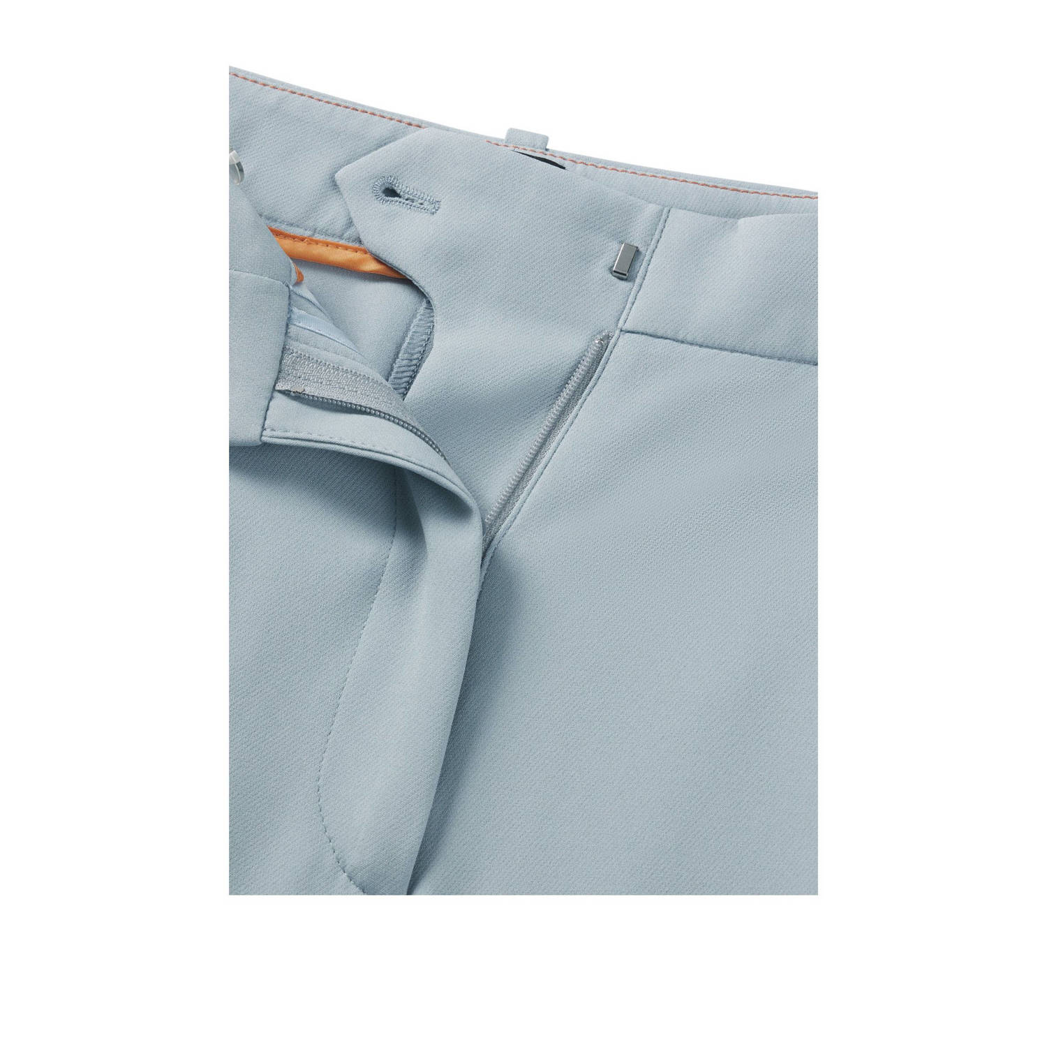 BOSS wide leg regular waist pantalon blauw
