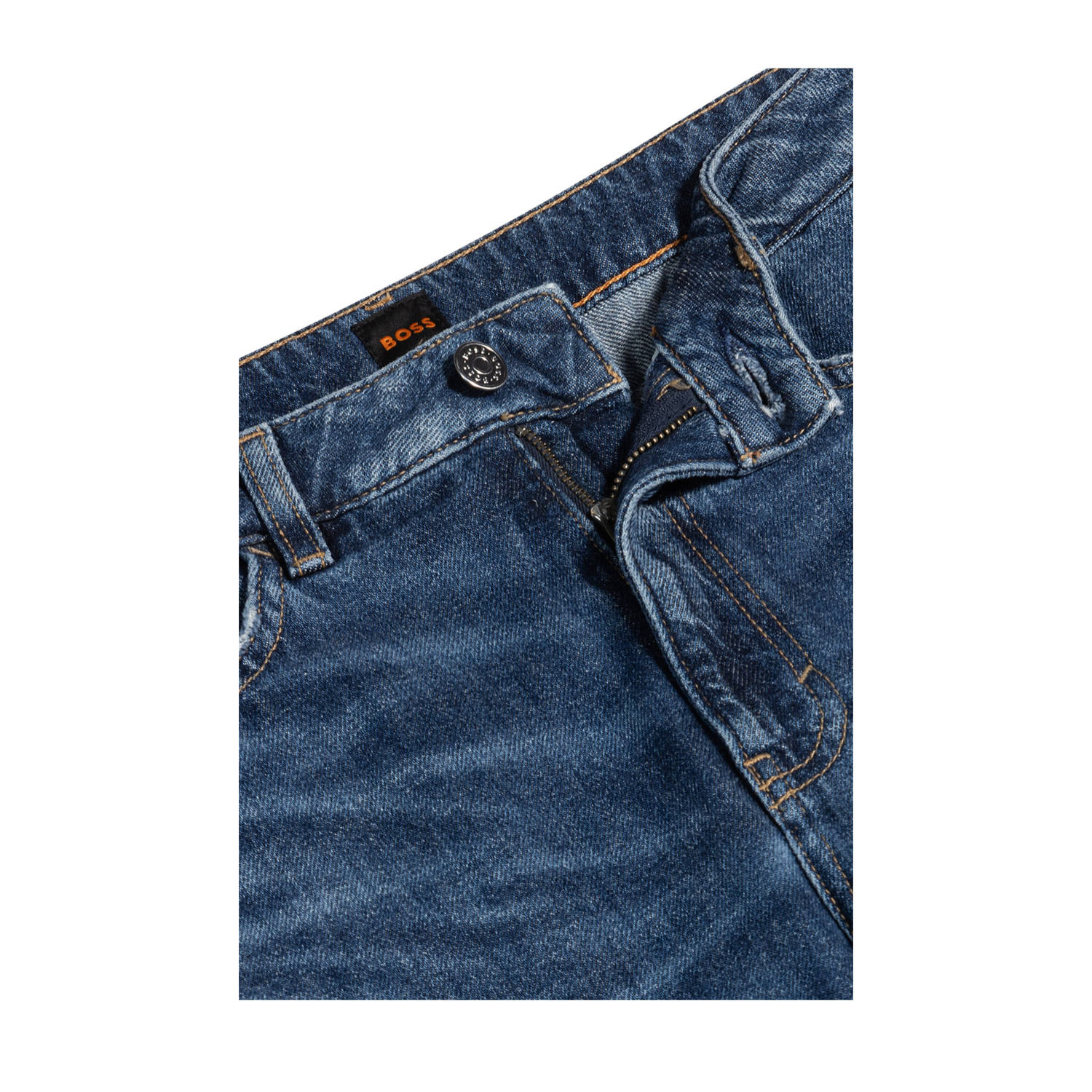 BOSS high waist dark blue denim