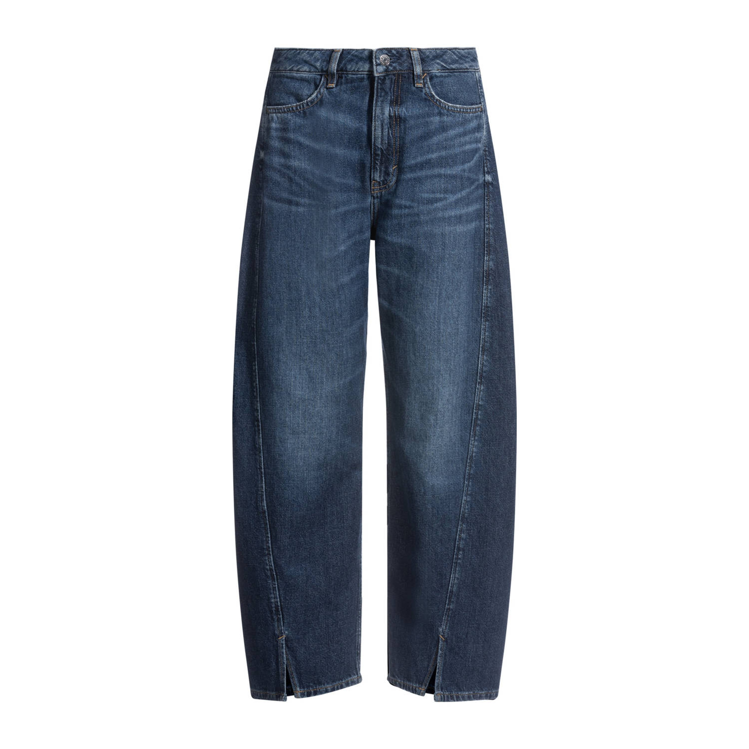 Boss Orange Wide leg jeans met steekzakken model 'BALOON SPLIT'